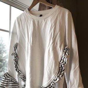 Lord & Taylor Design Lab Oversized ruffled Sweater